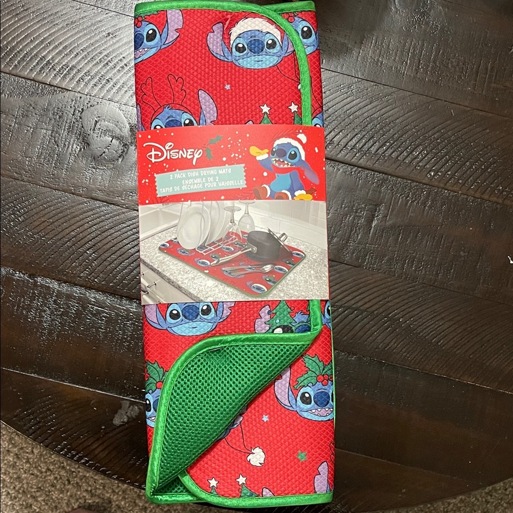 Disney Stitch Red and Green Kitchen Mat set of two